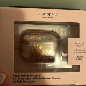 Kate Spade gold glitter airpod pro case